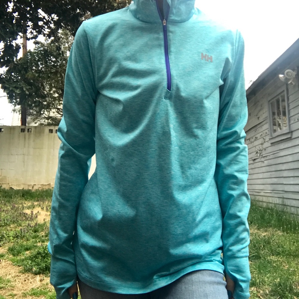 Blue athletic jacket top